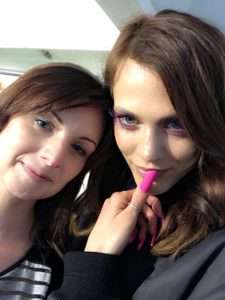 Rebecca Orme and Model LFW SS18