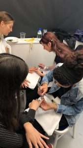 rebecca orme working at LFW